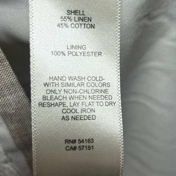 Eliza J Dress Womens 10‎ Beige White Linen Cotton Sleeveless Stripe Sundress - Picture 10 of 12